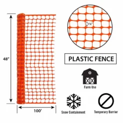 Garden Zone Orange Plastic Barrier Fence 7 Garden Zone Orange Plastic Barrier Fence -FENCING Sales 7397347 new 3