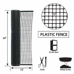 Garden Zone 1/2 In. Black PVC Hardware Net 8 Garden Zone 1/2 In. Black PVC Hardware Net -FENCING Sales 7397352 new 4 1