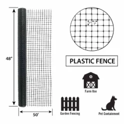 Garden Zone Heavy Duty Netting Black 48 In. X 50 Ft. 7 Garden Zone Heavy Duty Netting Black 48 In. X 50 Ft. -FENCING Sales 7397353 new 3